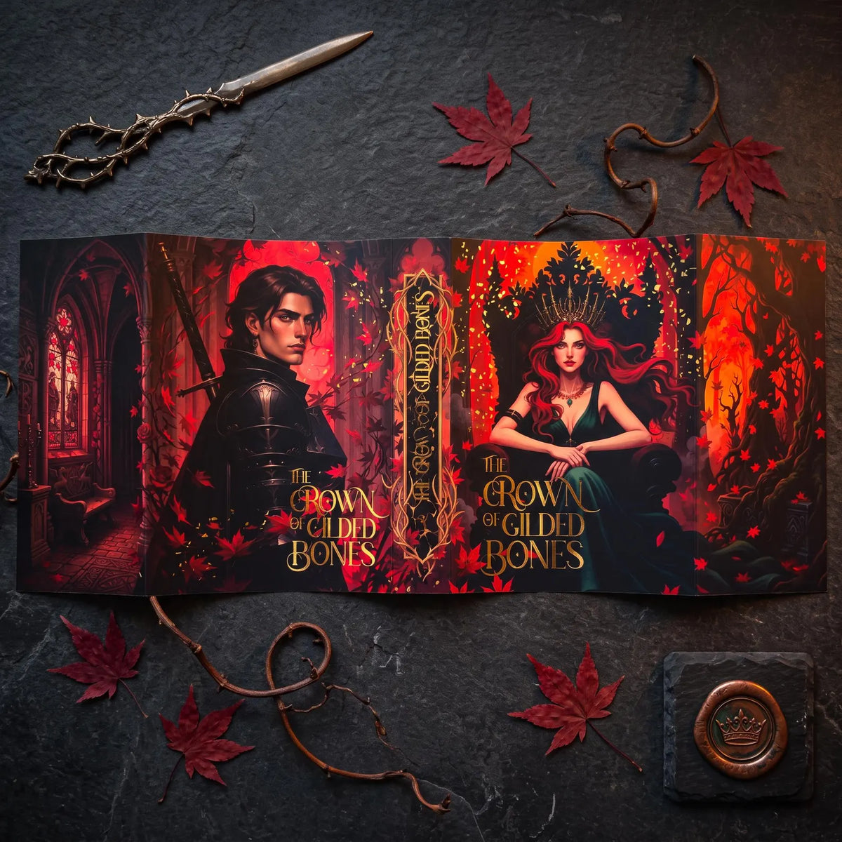 Dust Jacket for The Crown of Gilded Bones (III) CUSTOM FIT