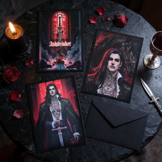Set of 3 Vampire Empire Art Postcards