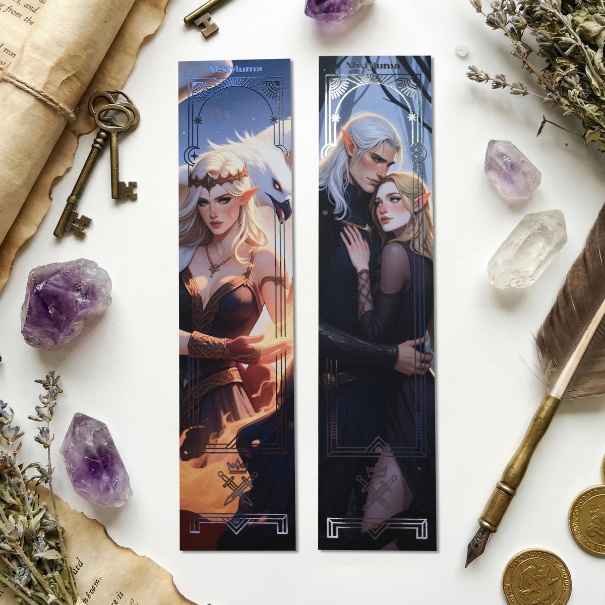 Throne of Glass Aelin & Rowan double-sided Bookmark
