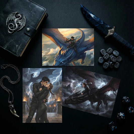 Set of 3 Fourth Wing Art Postcards