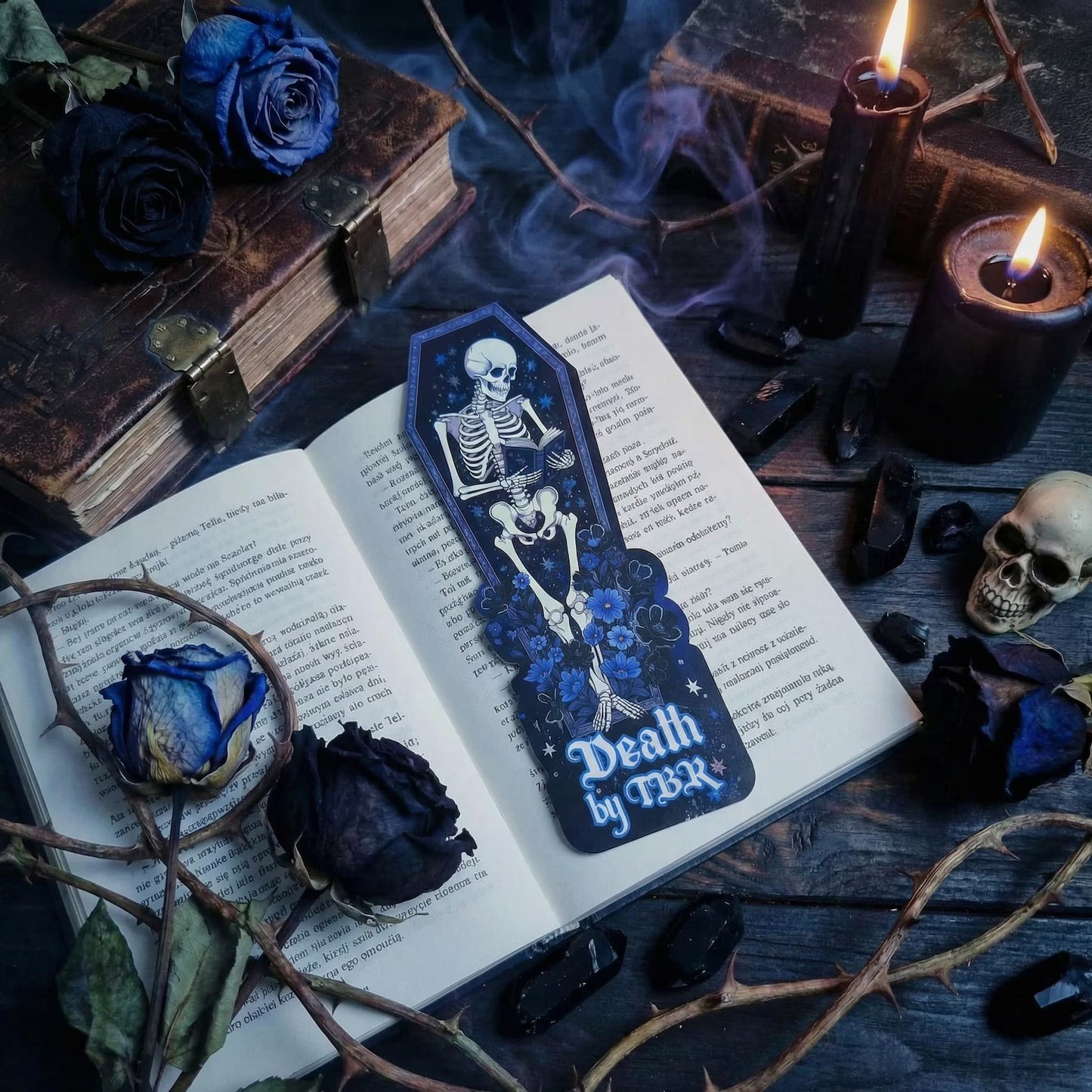 Death by TBR double-sided Bookmark premium