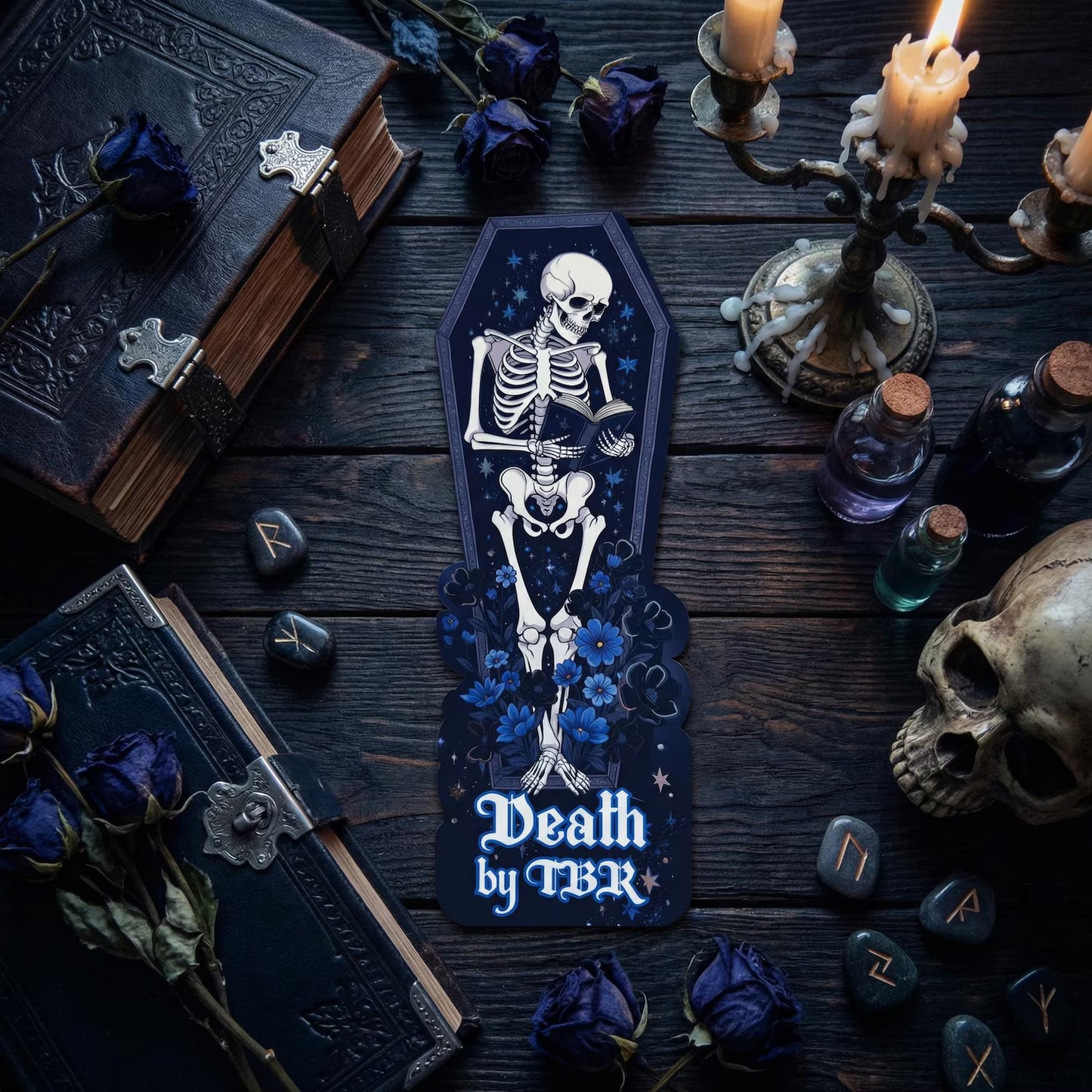 Death by TBR double-sided Bookmark premium