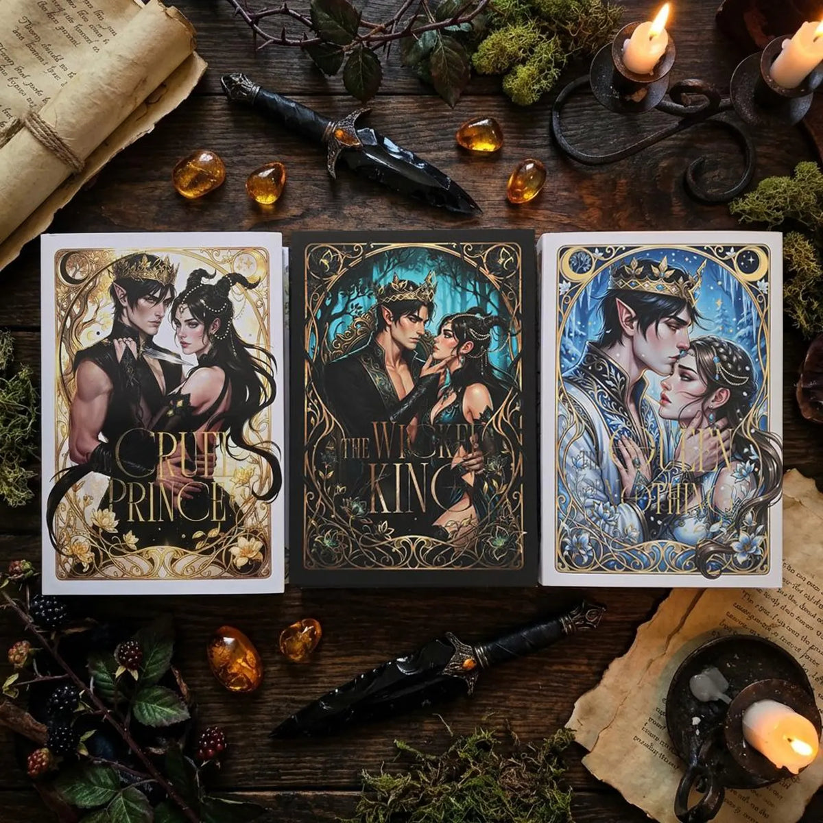 Dust Jackets Set Cruel Prince, Wicked King, Queen of Nothing Dust Jackets Set (I-III) CUSTOM FIT