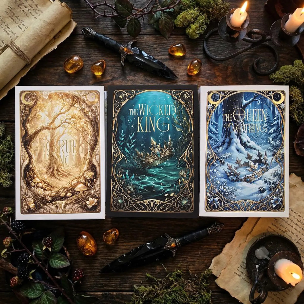 Dust Jackets Set Cruel Prince, Wicked King, Queen of Nothing Dust Jackets Set (I-III) CUSTOM FIT