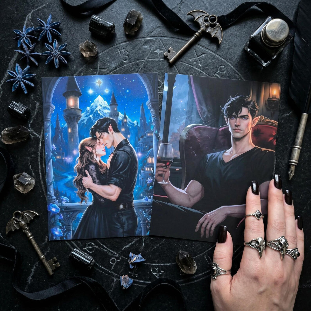 Feyre & Rhysand Velaris double-sided Art Postcard