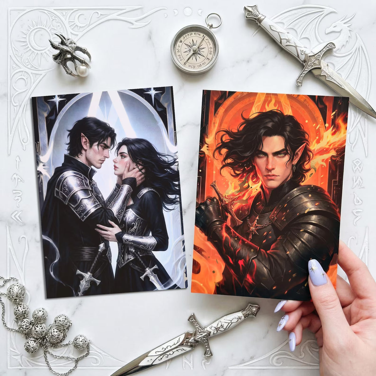 Searis & Kingfisher double-sided Art Postcard