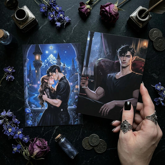 Feyre & Rhysand Velaris double-sided Art Postcard
