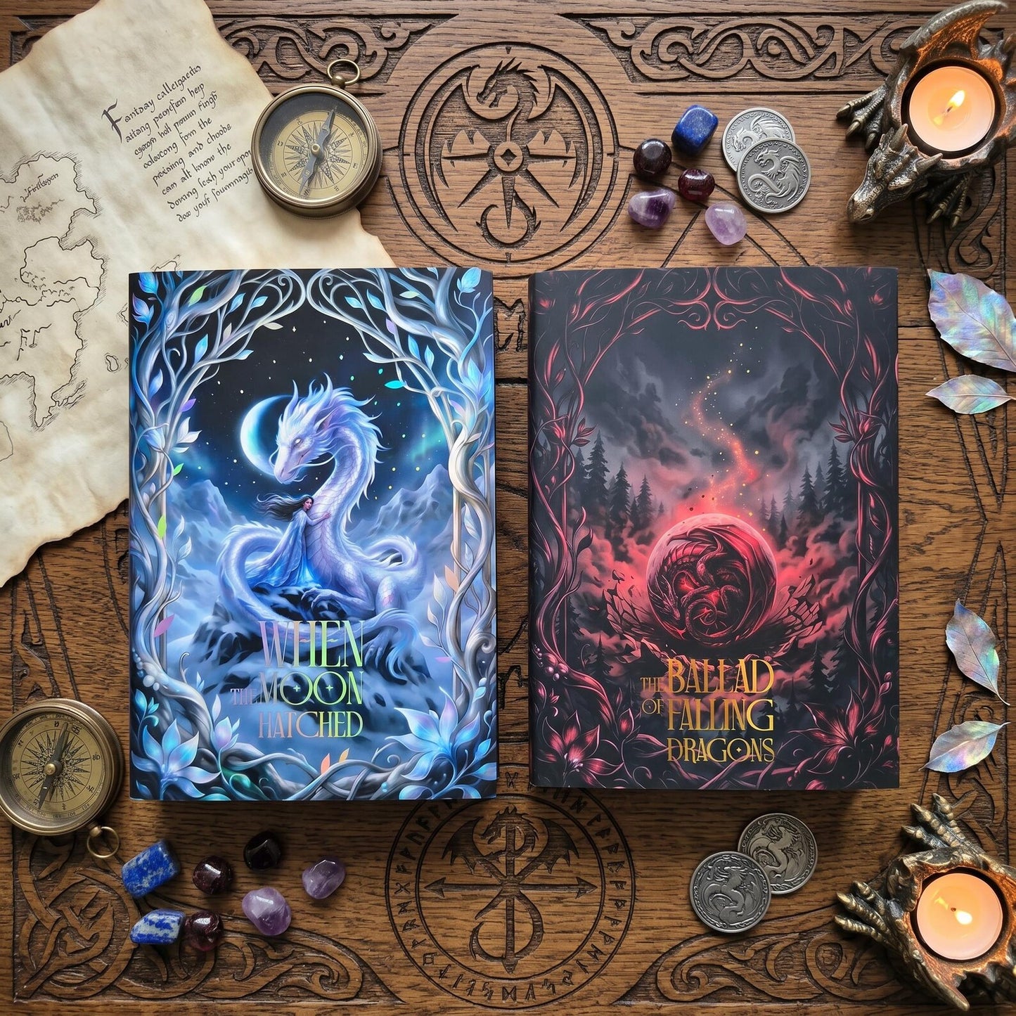 Dust Jackets for When the Moon Hatched &amp; The Ballad of Falling Dragons (I-II) CUSTOM FIT