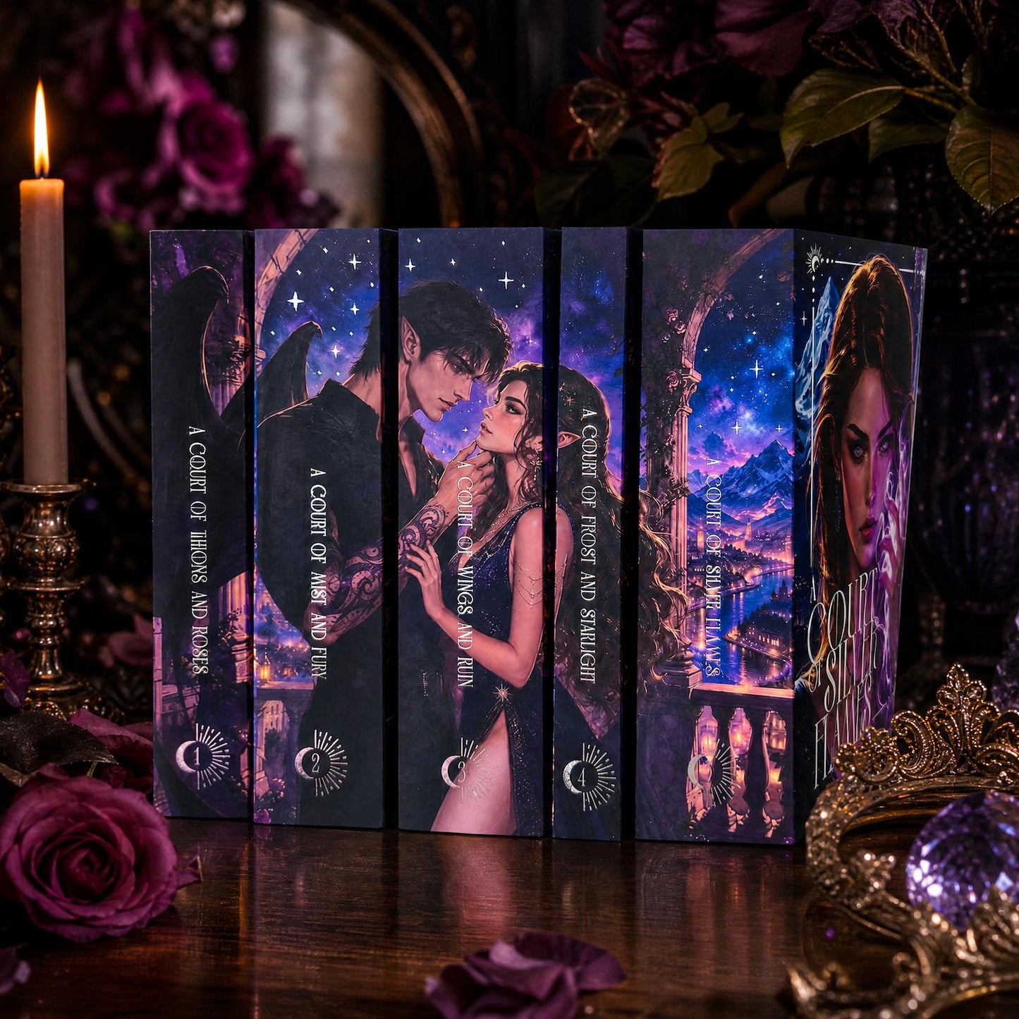 Dust Jackets for ACOTAR series (I-V) CUSTOM FIT