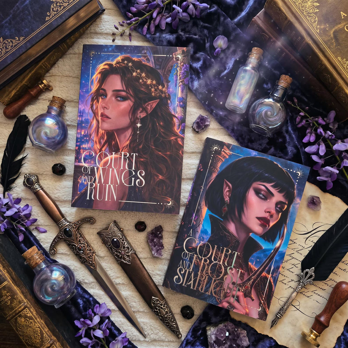 Dust Jackets for ACOTAR series (I-V) CUSTOM FIT