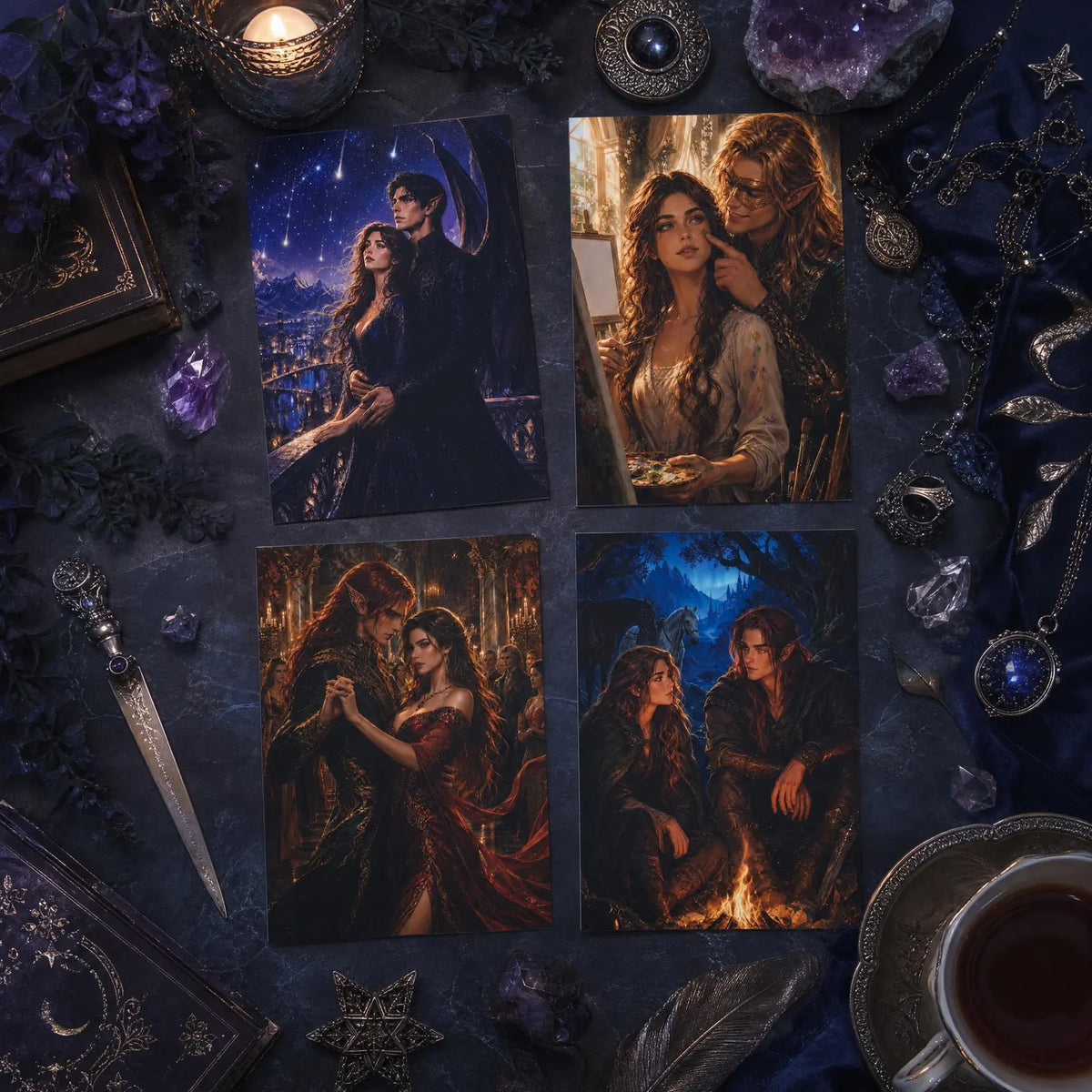 Set of 4 ACOTAR Art Postcards