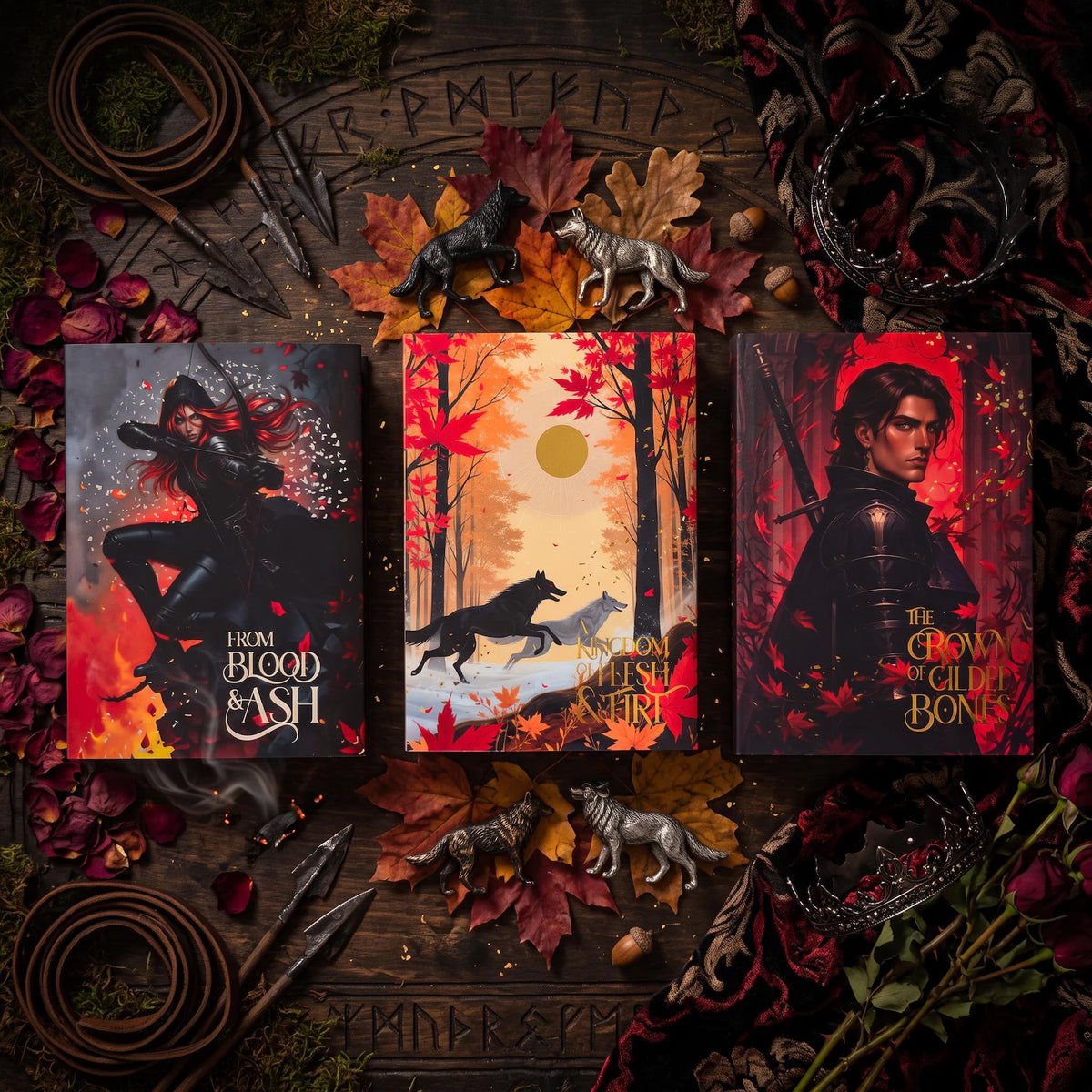 Dust Jacket Set for From Blood and Ash Series (I-III) CUSTOM FIT