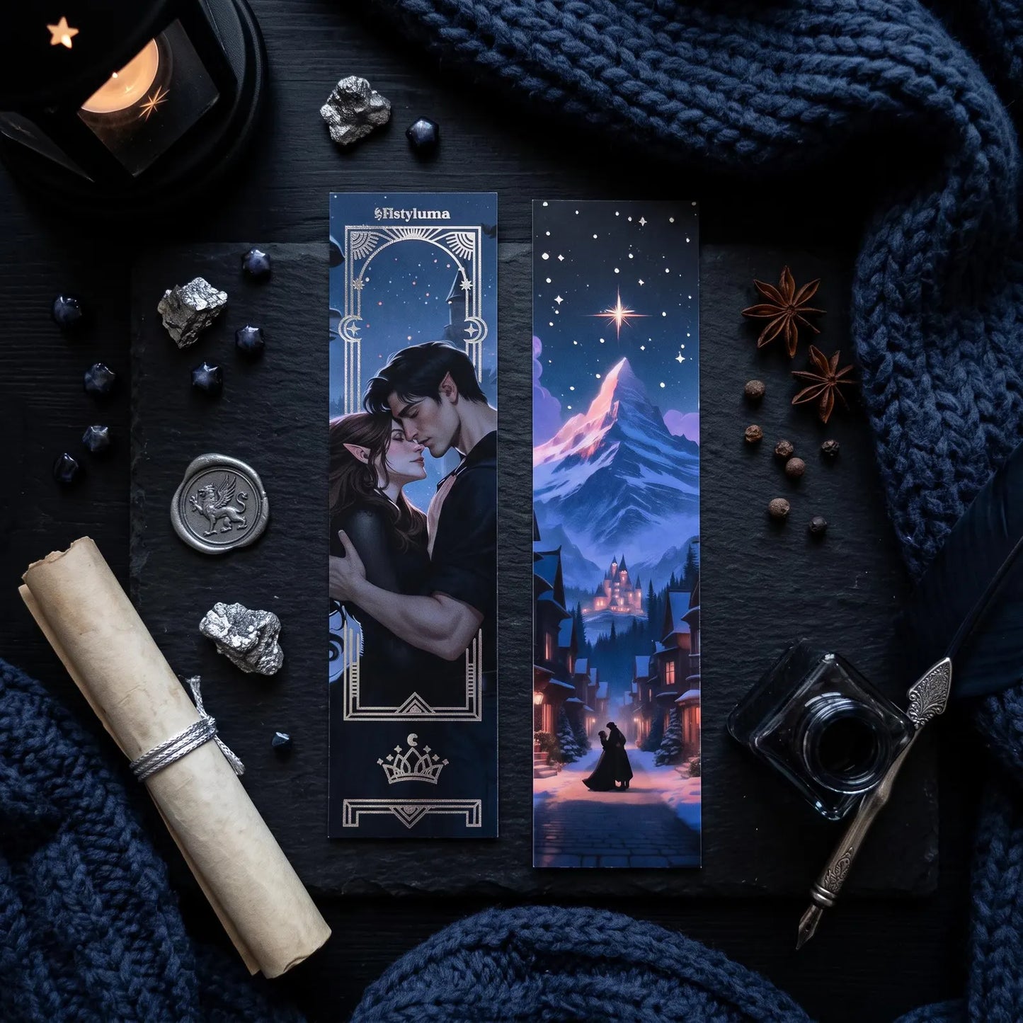 ACOTAR Feyre & Rhysand double-sided Bookmark